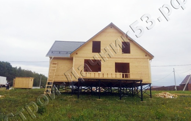 3 Брусовой дом К-35 9×9, 166.5 м², Калужская область, Малоярославецкий район, Деревня Бураково (7)